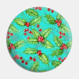 Holly berry watercolor Pin