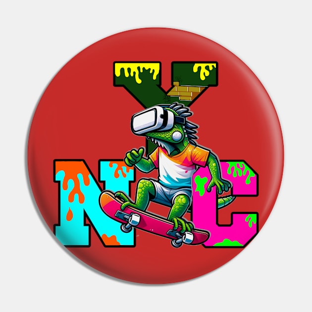 NYC SKATE ART Pin by D'Sulung