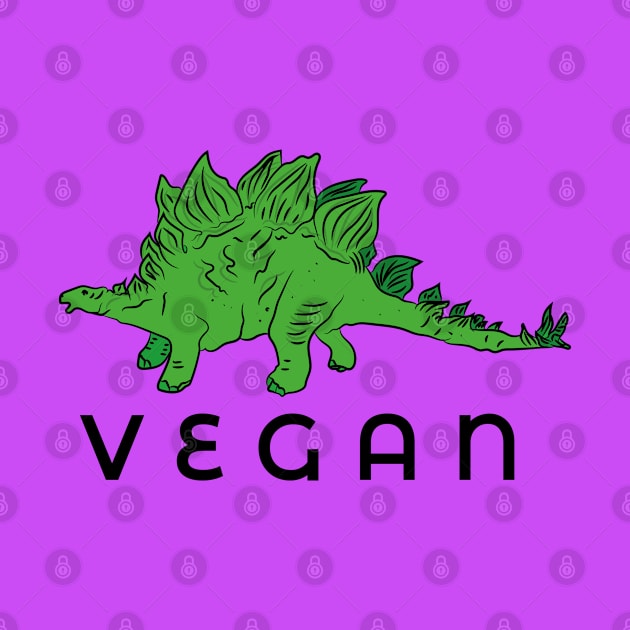 Vegan Dinosaur Stegosaurus by LupeArt