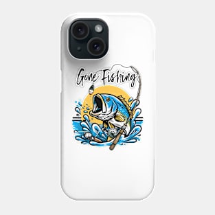 Gone fishing Funny Quote Hilarious Sayings Humor Gift Phone Case