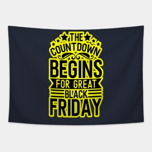 black friday, yellow and black friday Tapestry