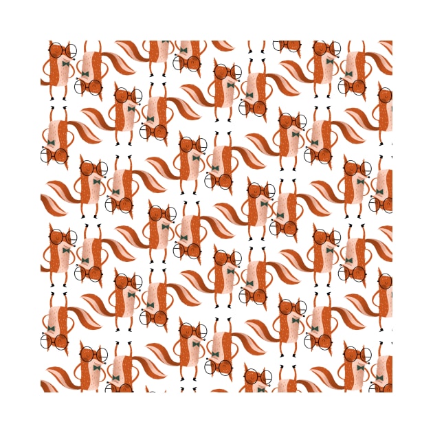 Nerd Fox pattern by Gummy Illustrations