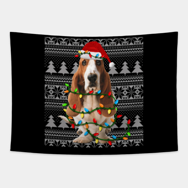 basset hound ugly christmas sweater