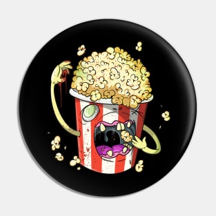 Cute Zombie Horror Movie Classic Popcorn Pin