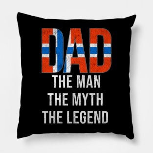 Norwegian Dad The Man The Myth The Legend - Gift for Norwegian Dad With Roots From Norwegian Pillow