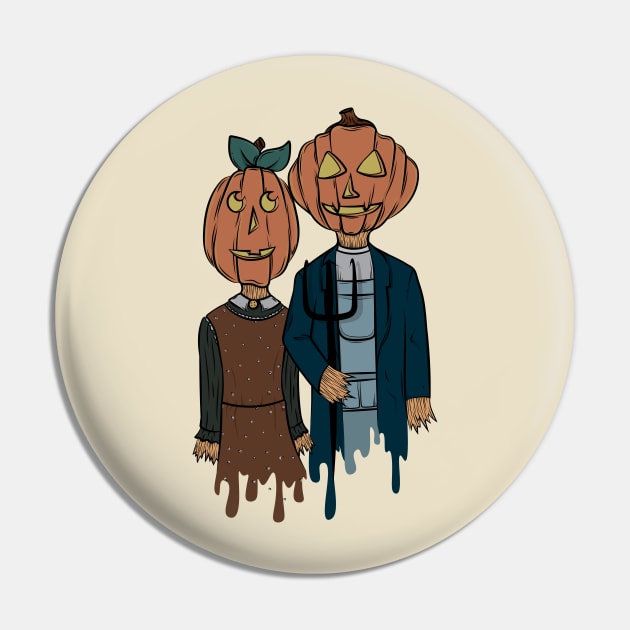 Pumpkin Gothic Pin by Desdymona