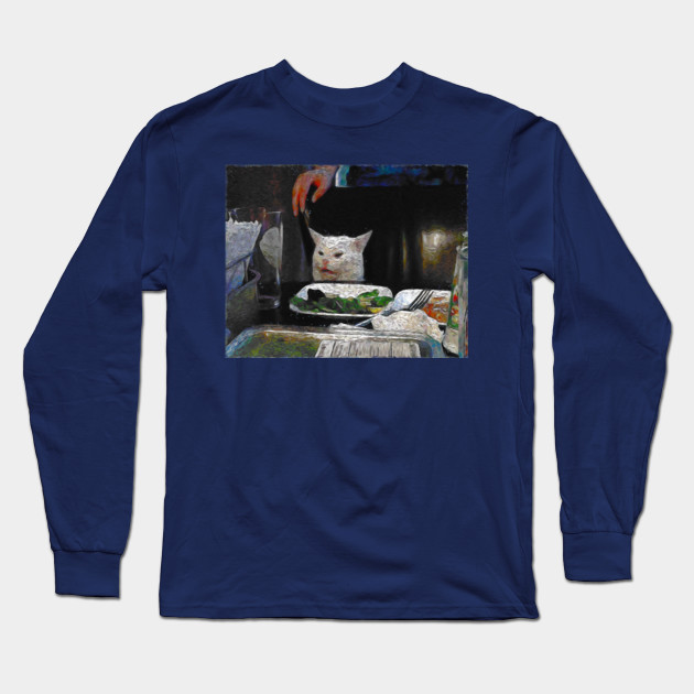 Confused Cat Meme Painting Van Gogh Inspired Art Confused Cat At