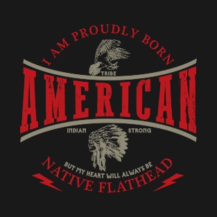 flathead Tribe Native American Indian Strong Pride Retro T-Shirt