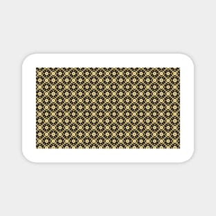 Black and Gold Pixel Pattern Magnet