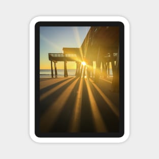 Sunrise at Tybee Island Pier Magnet