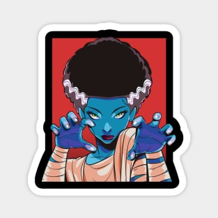 Bride Of Frankenstein Halloween Monster Magnet