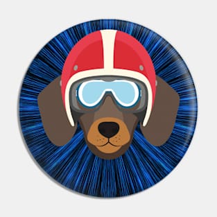 Cool fast Dachshund Pin