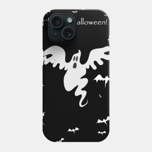 "Happy Halloween" Wiggly Ghost Phone Case