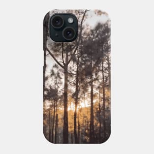 deep jungle pine tree forest Phone Case