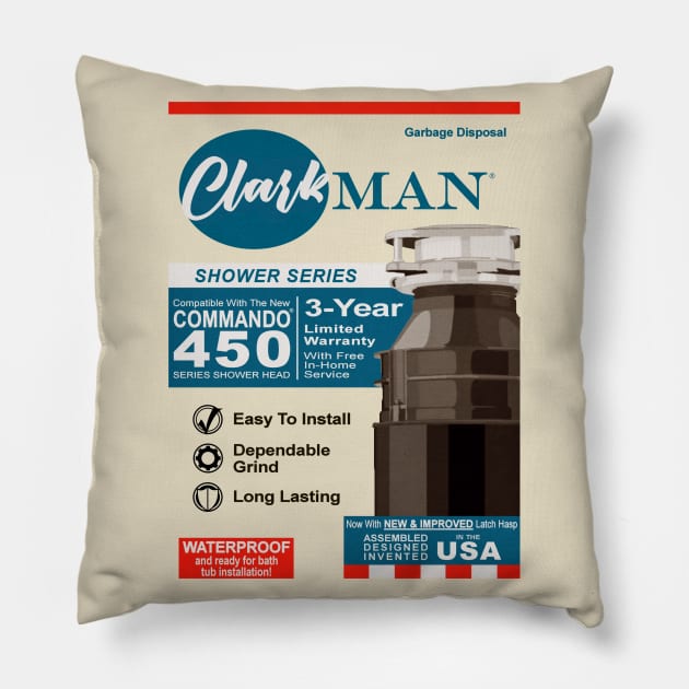 The Clarkman! Pillow by ModernPop