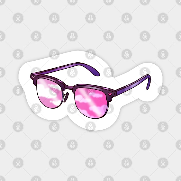 Sunglasses with pink sky lenses Magnet by 2dsandy