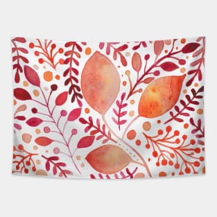 Autumn watercolor leaves Tapestry