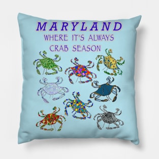 Maryland, blue crabs, crabs, crab designs Pillow