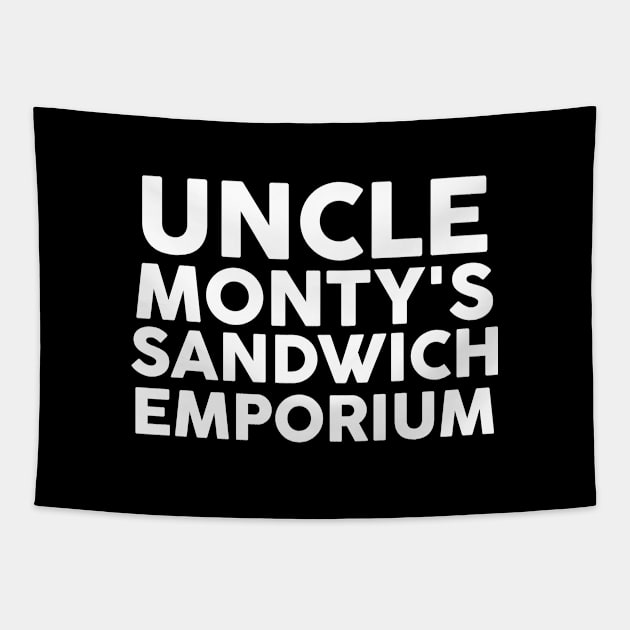 Fuller House Uncle Monty's Sandwich Emporium Tapestry by cats_foods_tvshows