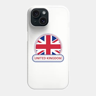 United Kingdom Country Badge - United Kingdom Flag Phone Case