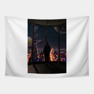 City by Night Tapestry