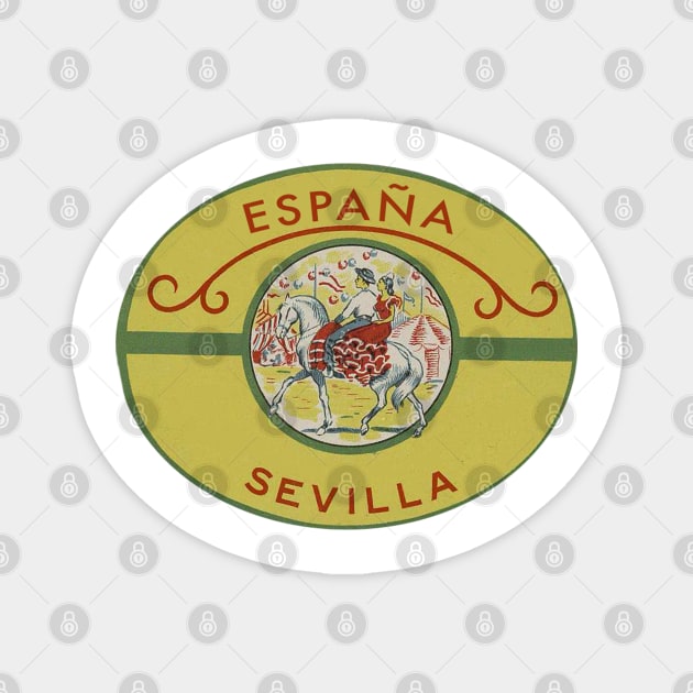 Sevilla Spain | Travel | Andalusia | Vintage | Spanish | Flamenco Magnet by Tropical Blood