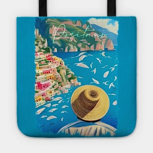 Tourist in a Surrealistic Positano Tote