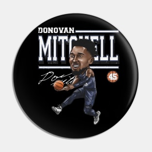 Donovan Mitchell Utah Cartoon Pin