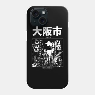 Osaka Japan - Black Phone Case