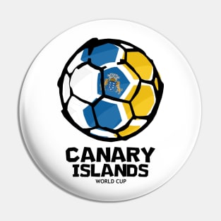 Canary Islands Football Country Flag Pin