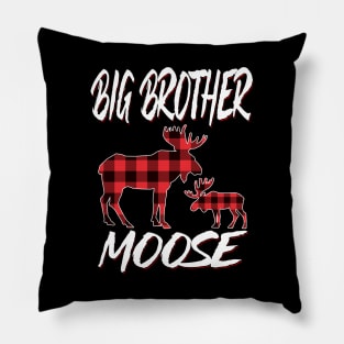 Red Plaid Big Brother Moose Matching Family Pajama Christmas Gift Pillow