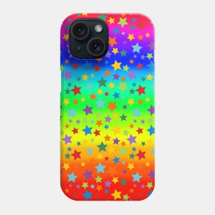 Rainbow Confetti Stars Phone Case