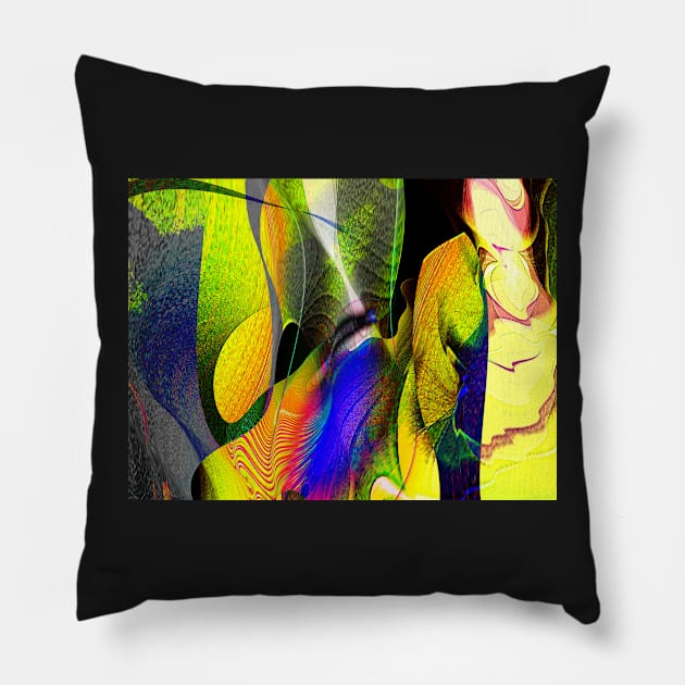 Three Layer Blender #1: Kneeling Woman abstract Pillow by barrowda