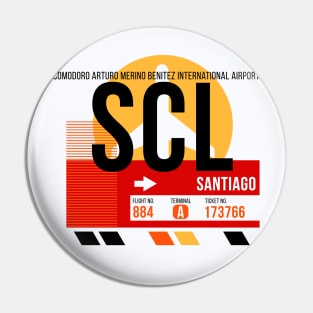 Santiago (SCL) Airport // Sunset Baggage Tag Pin