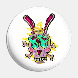 Skull banny man Pin