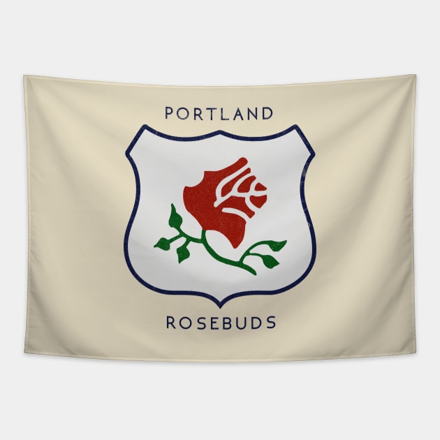 Defunct Portland Rosebuds Hockey Tapestry by LocalZonly