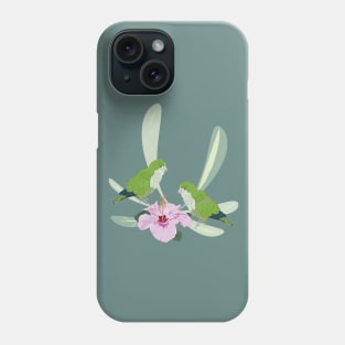 Green lorikeets with vegetation Phone Case