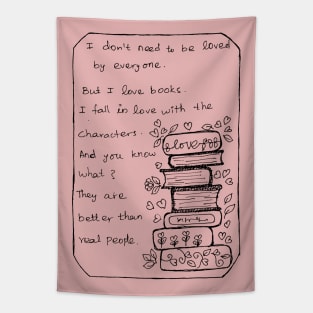 FALL IN LOVE WITH BOOKS Tapestry