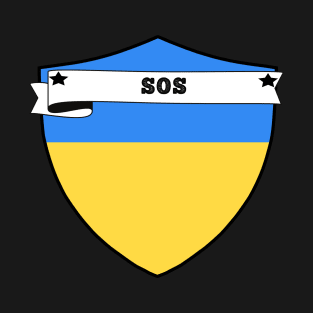SOS , UKRAINE COUNTRY SHIELD, MINIMALIST UKRAINE FLAG, I LOVE UKRAINE , BORN IN UKRAINE T-Shirt