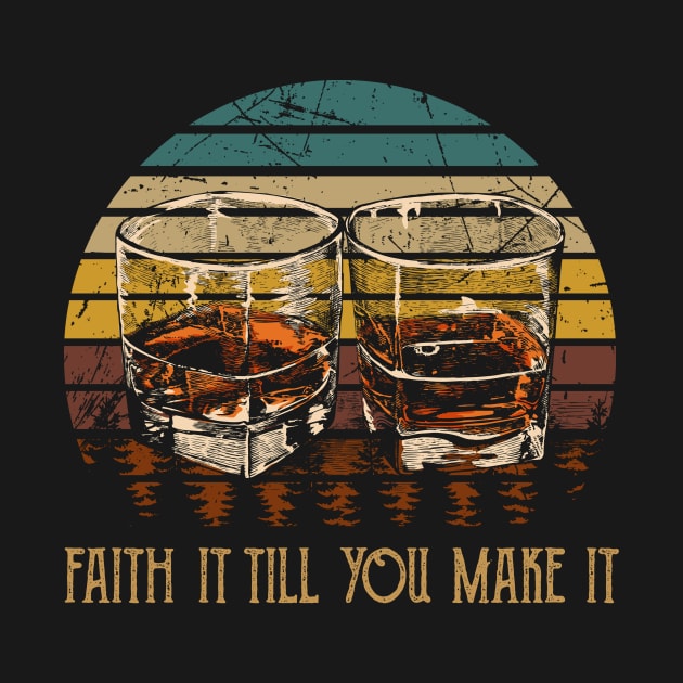 Faith It Till You Make It Whisky Mug by Beard Art eye