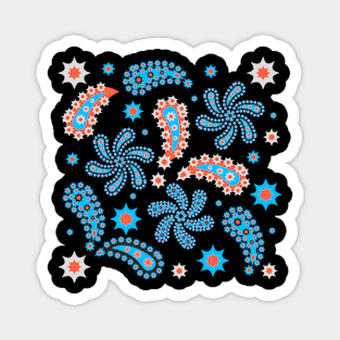 Floral pattern paisley style Magnet