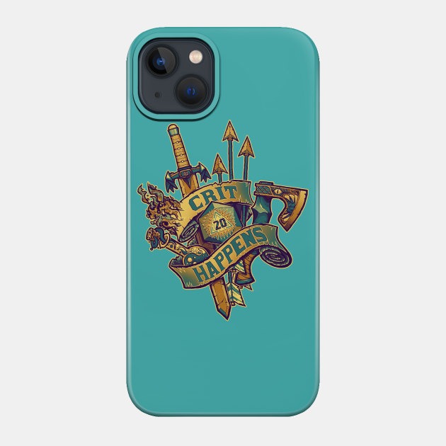 Crit Happens (20) - Dungeons And Dragons - Phone Case