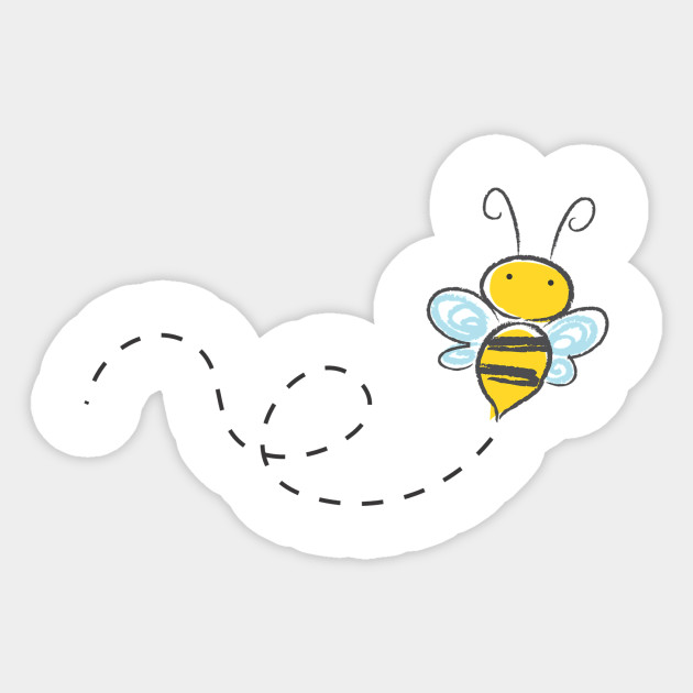 Flying Bee Flying Bee Sticker Teepublic