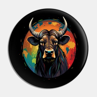 Wildebeest Earth Day Pin