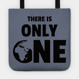 There is Only One Planet (black version) Tote