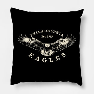 Vintage Philadelphia Eagles 3 by Buck Tee Originals Pillow