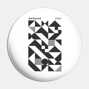 Bauhaus 1922 Black and White Geometric Pin