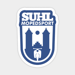 Suhl Mopedsport Schwalbe Logo (white) Magnet