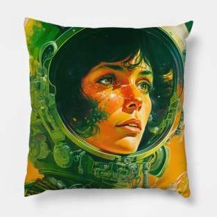 We Are Floating In Space - 61 - Sci-Fi Inspired Retro Artwork Pillow