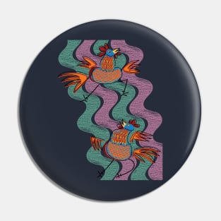 Roosters dance night Pin